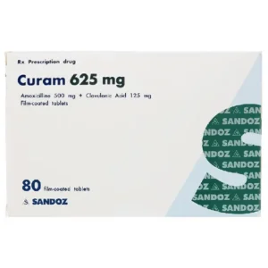 Thuốc Curam 625mg Sandoz điều trị nhiễm khuẩn (10 vỉ x 8 viên)