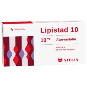 Thuốc Lipistad 10 Stella Pharm điều trị tăng cholesterol máu nguyên phát (5 vỉ x 10 viên)