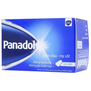 Viên nén Panadol 500mg GSK giảm đau, hạ sốt, điều trị đau đầu, đau cơ (10 vỉ x 12 viên)